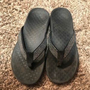 Vionics Black Rhinestone embellished
